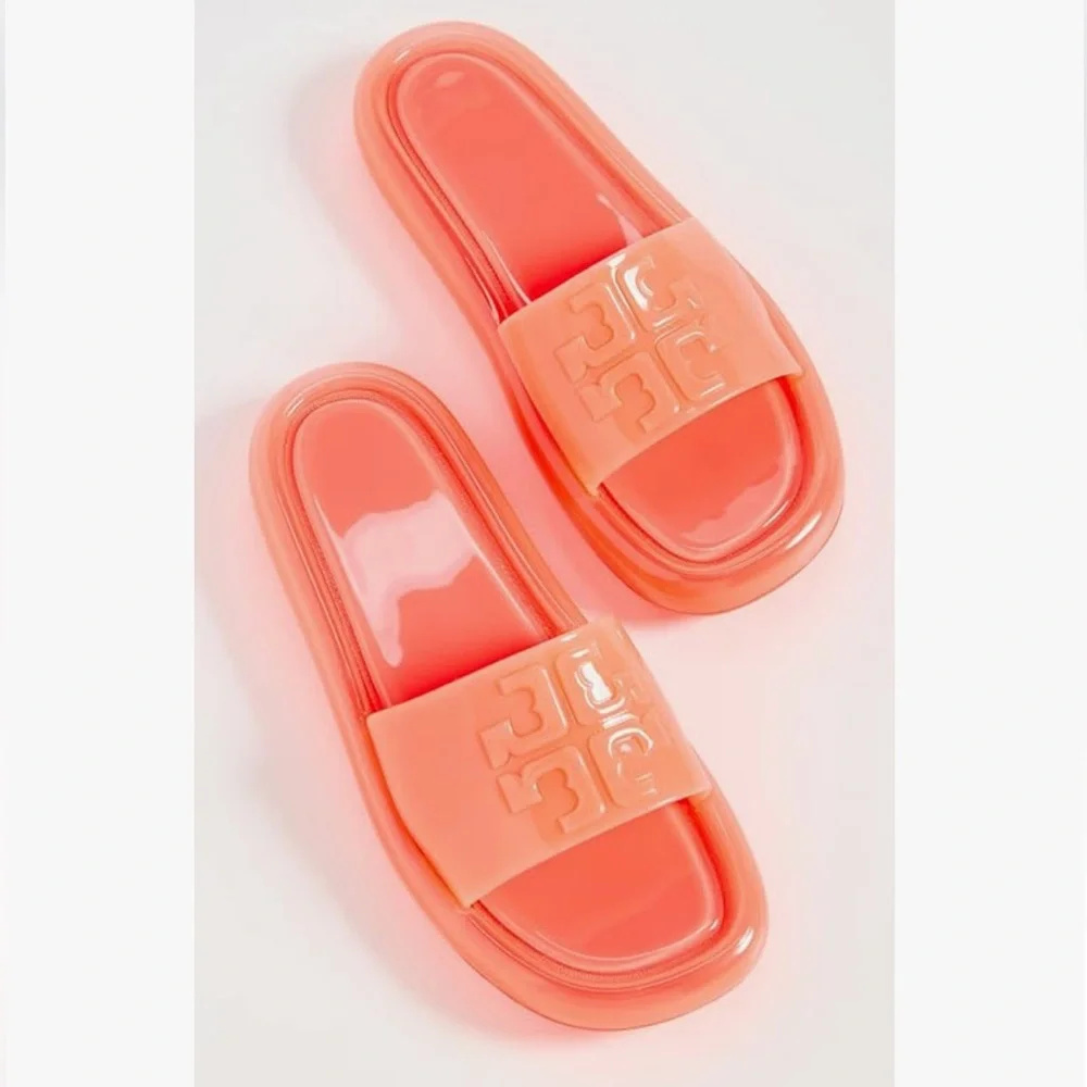 Women’s Coral Slide Sandals - Glossy Jelly Comfort